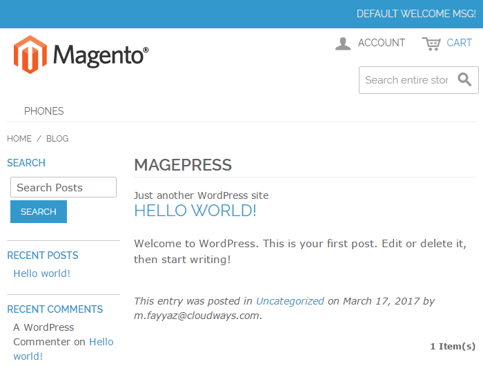 Integrated-WordPress-In-Magento-Magepress