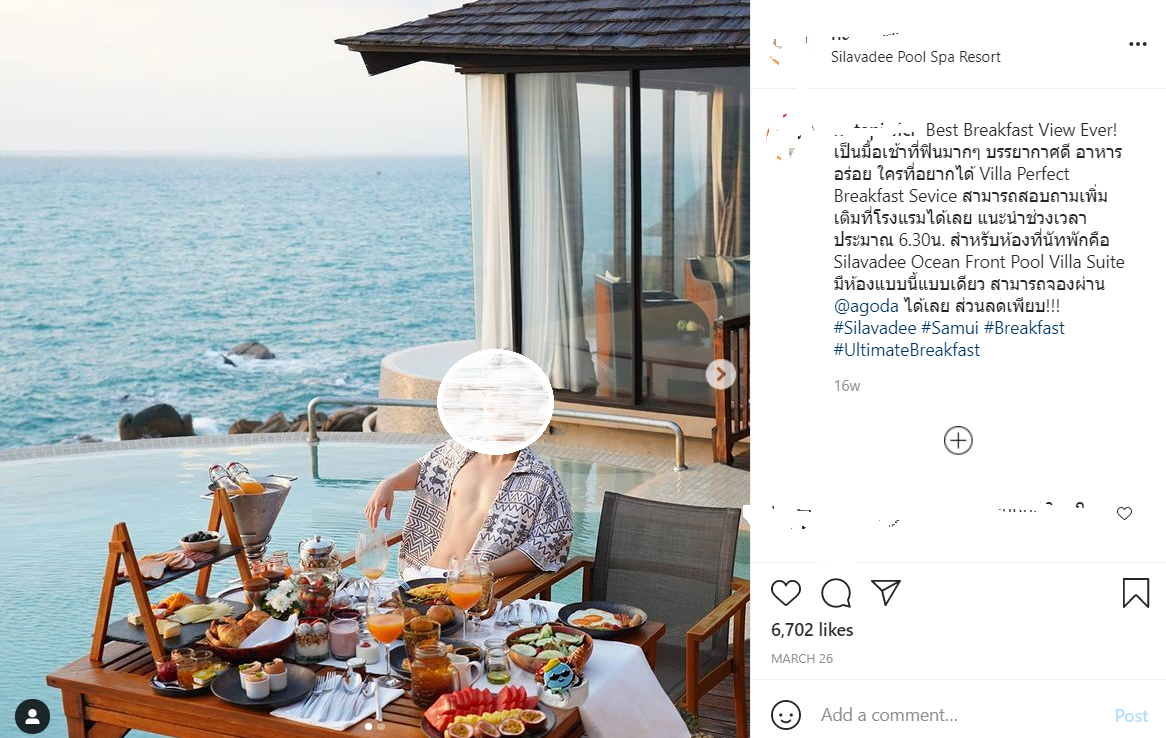 Restaurant review on instagram