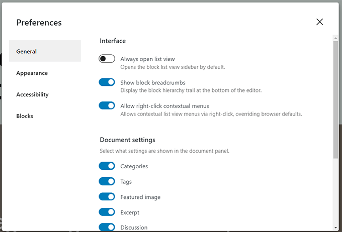 Revamped Site Editor and Preferences