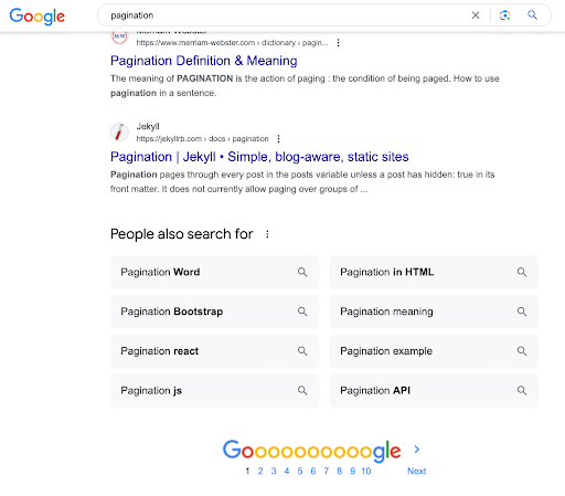 SERP Pagination