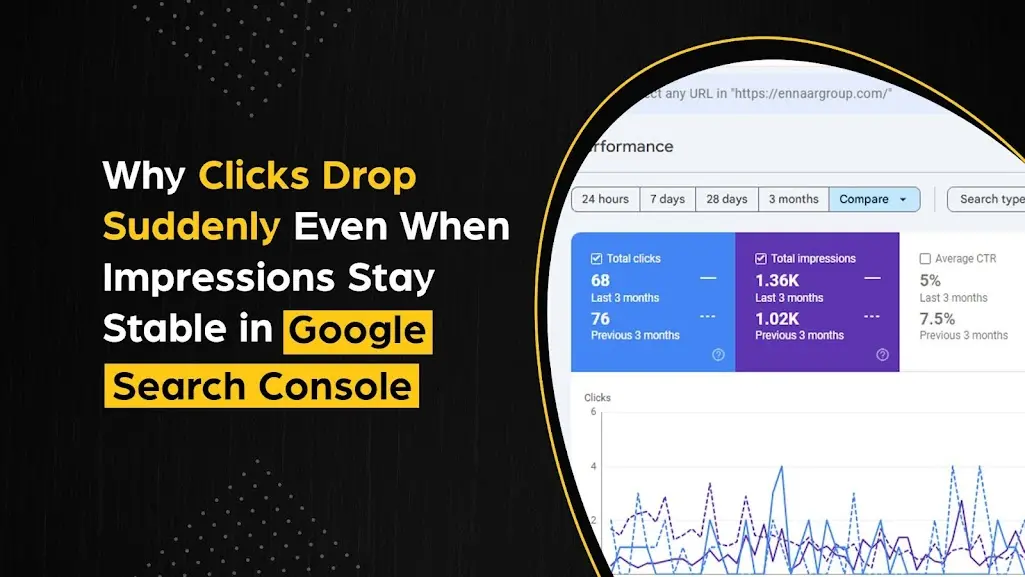 Why Clicks Drop Suddenly Even When Impressions Stay Stable in Google Search Console